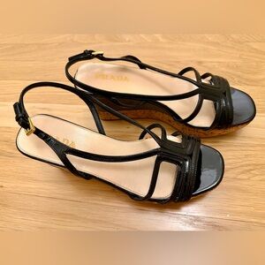 Prada Black Strappy Women's Sandals